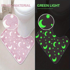 Night Light Floor Mat Sponge Bathroom Set Non-slip Durable Absorbent Toilet Mat