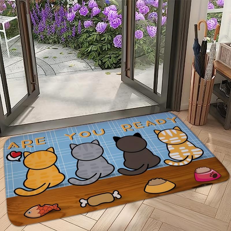 Eco Friendly Non Slip Door Mat Flannel Living Room Bedroom Mat