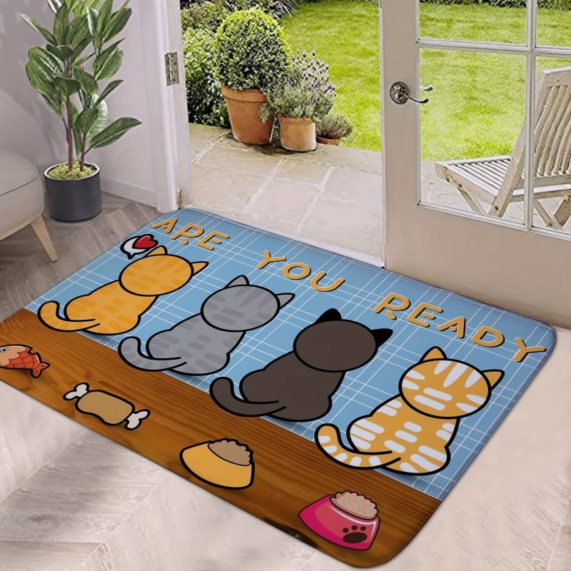 Eco Friendly Non Slip Door Mat Flannel Living Room Bedroom Mat