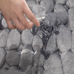 Memory Foam Bath Rug with Cobblestone Embossment