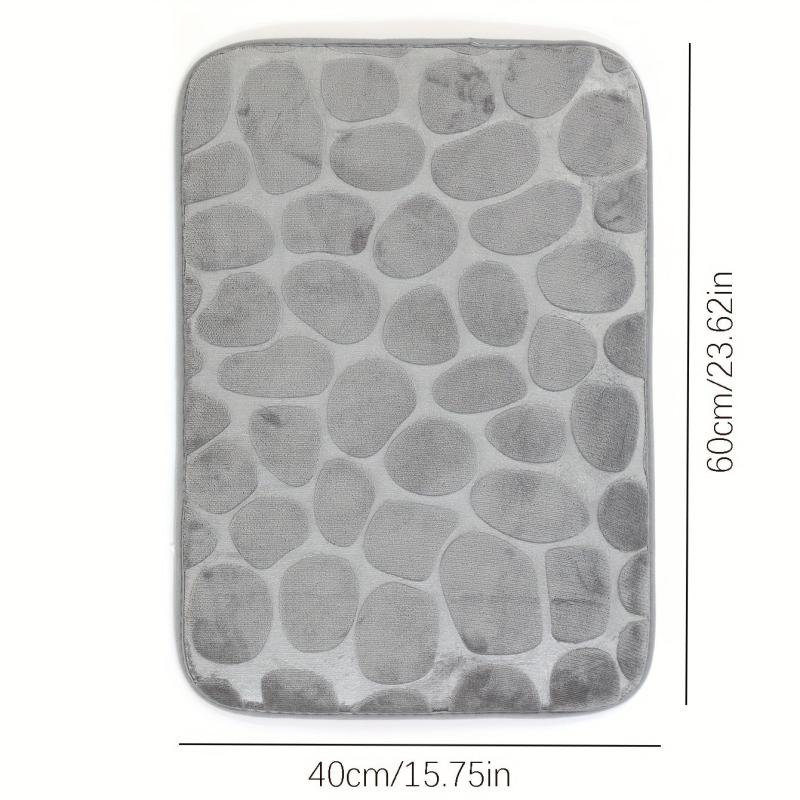 Memory Foam Bath Rug with Cobblestone Embossment