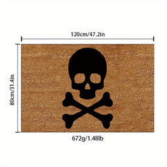 English Skull Door Mat Non Slip Rug for Home Kitchen