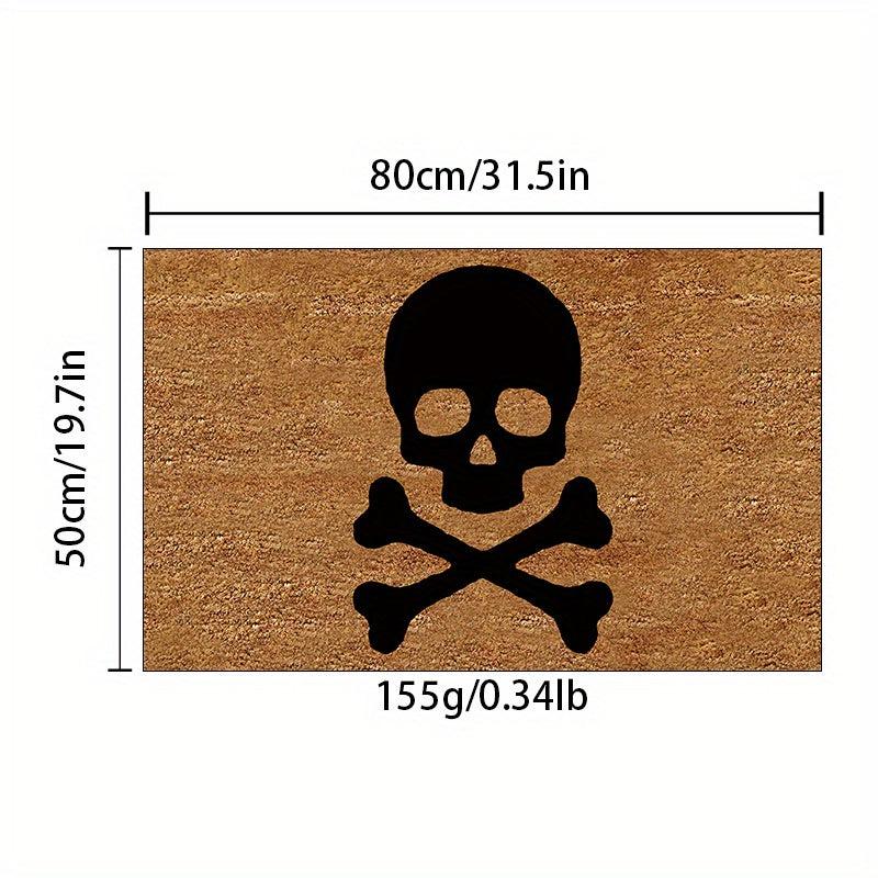 English Skull Door Mat Non Slip Rug for Home Kitchen
