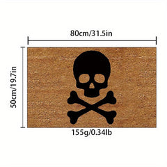 English Skull Door Mat Non Slip Rug for Home Kitchen