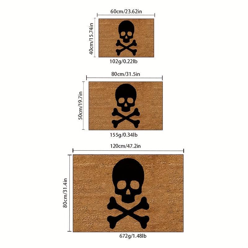 English Skull Door Mat Non Slip Rug for Home Kitchen