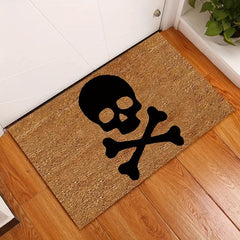 English Skull Door Mat Non Slip Rug for Home Kitchen