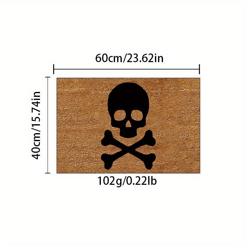 English Skull Door Mat Non Slip Rug for Home Kitchen