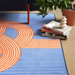 Japanese Non Shedding Floral Floor Mat Eco Friendly Carpet