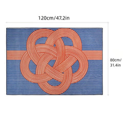 Japanese Non Shedding Floral Floor Mat Eco Friendly Carpet