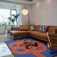 Japanese Non Shedding Floral Floor Mat Eco Friendly Carpet