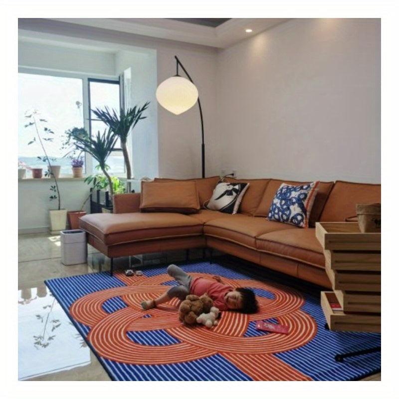 Japanese Non Shedding Floral Floor Mat Eco Friendly Carpet