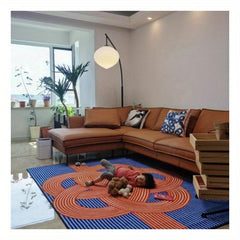Japanese Non Shedding Floral Floor Mat Eco Friendly Carpet