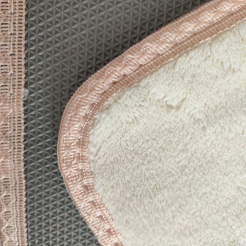 Pure Cashmere Bath Mat with Anti-Slip Backing Solid Floor Mat