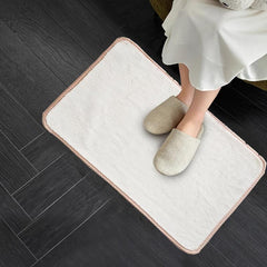 Pure Cashmere Bath Mat with Anti-Slip Backing Solid Floor Mat