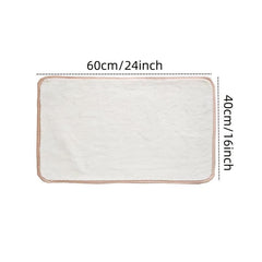 Pure Cashmere Bath Mat with Anti-Slip Backing Solid Floor Mat