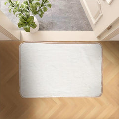 Pure Cashmere Bath Mat with Anti-Slip Backing Solid Floor Mat