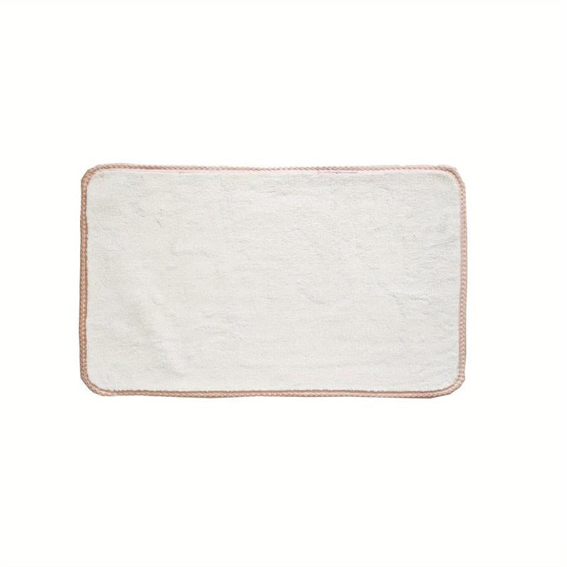 Pure Cashmere Bath Mat with Anti-Slip Backing Solid Floor Mat