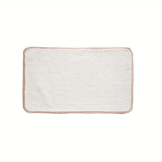Pure Cashmere Bath Mat with Anti-Slip Backing Solid Floor Mat