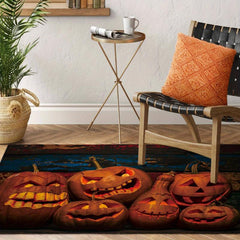 Halloween Pumpkin Area Rug Non-slip Soft Mat