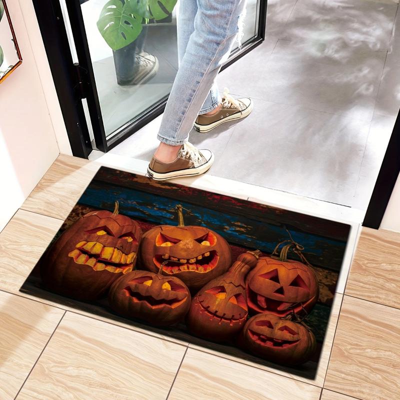 Halloween Pumpkin Area Rug Non-slip Soft Mat