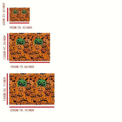 Halloween Pumpkin Area Rugs Soft Polyester Fiber Mat