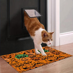 Halloween Pumpkin Area Rugs Soft Polyester Fiber Mat