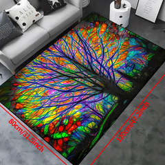 Colorful Trees Non slip Resistant Rug Anti Fatigue Floor Mat