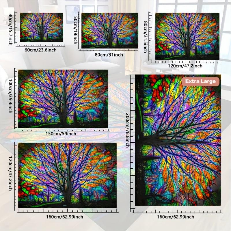 Colorful Trees Non slip Resistant Rug Anti Fatigue Floor Mat