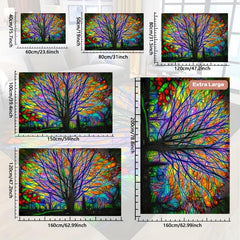 Colorful Trees Non slip Resistant Rug Anti Fatigue Floor Mat