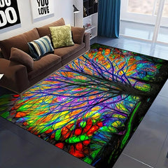 Colorful Trees Non slip Resistant Rug Anti Fatigue Floor Mat
