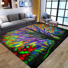 Colorful Trees Non slip Resistant Rug Anti Fatigue Floor Mat