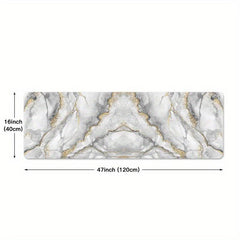 Grey Marble Kitchen Floor Mat Soft Carpet Absorbent Bath Mat