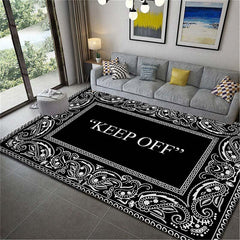 Soft & Durable Polyester Washable Area Rug for Living Room & Bedroom