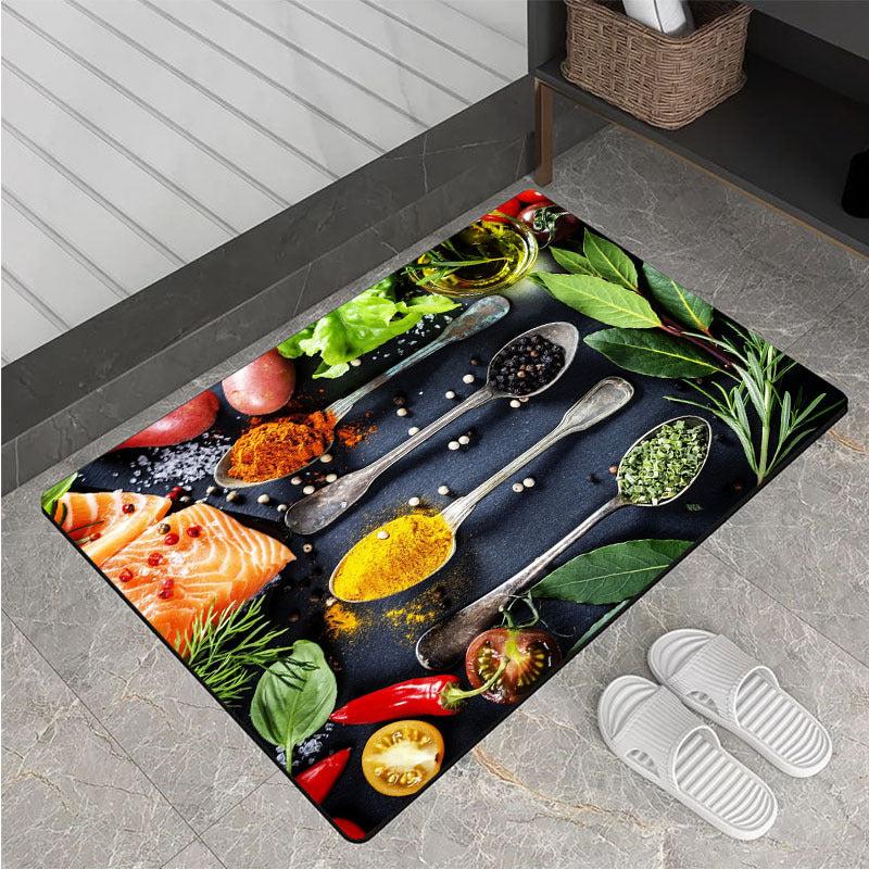 Spices Print Area Rug Non-Slip Soft Floor Mat