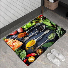 Spices Print Area Rug Non-Slip Soft Floor Mat