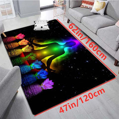 Chakra Meditation Yoga Kitchen Rug 3D Printing Decorate Mat