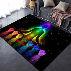 Chakra Meditation Yoga Kitchen Rug 3D Printing Decorate Mat