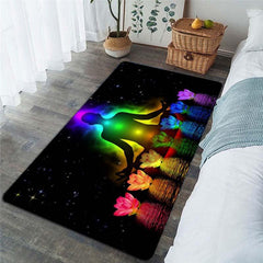 Chakra Meditation Yoga Kitchen Rug 3D Printing Decorate Mat
