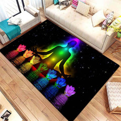 Chakra Meditation Yoga Kitchen Rug 3D Printing Decorate Mat
