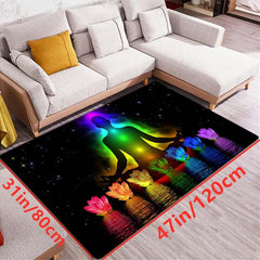 Chakra Meditation Yoga Kitchen Rug 3D Printing Decorate Mat