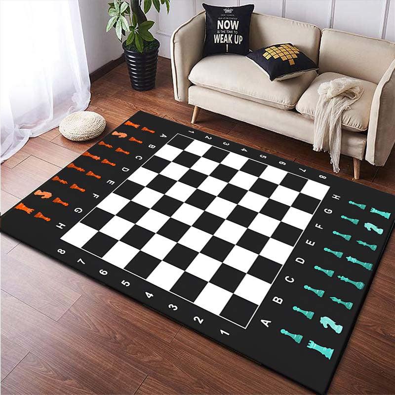 Checkered Rug Moroccan Checkerboard Carpet Washable Area Rug