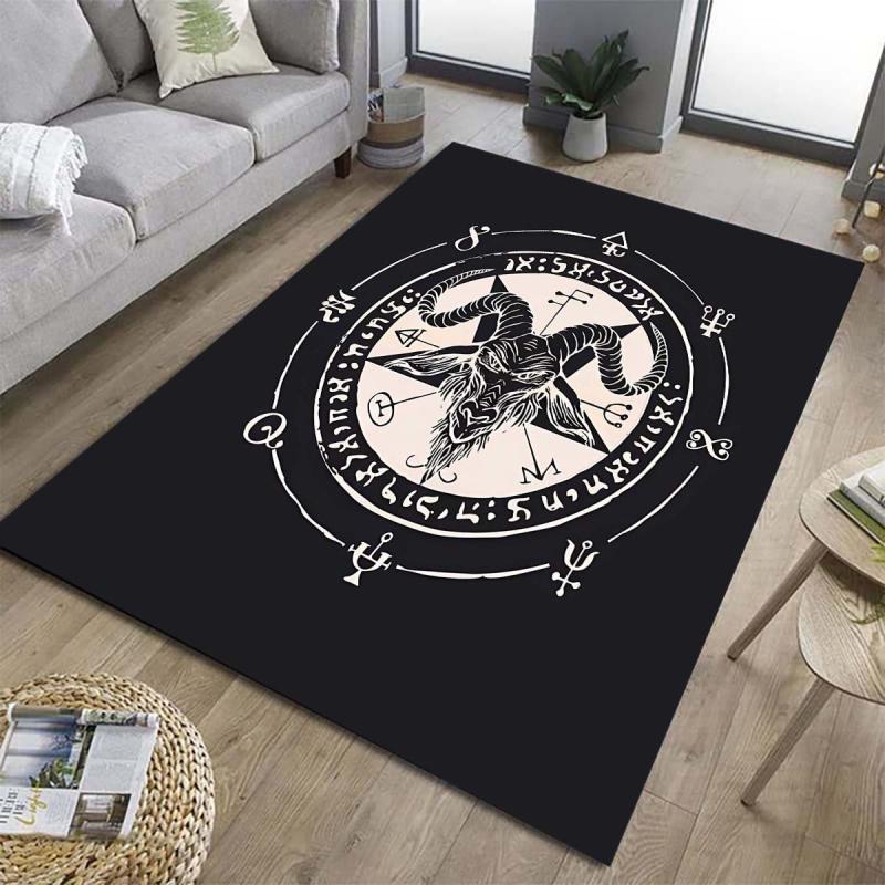 Halloween Satan Rug Waterproof Runner Mat