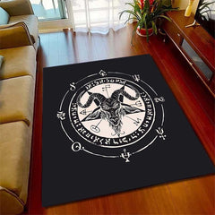 Halloween Satan Rug Waterproof Runner Mat