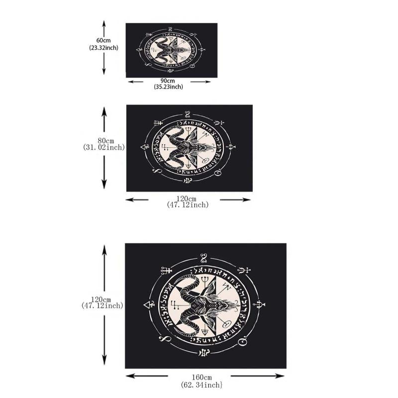 Halloween Satan Rug Waterproof Runner Mat