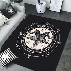 Halloween Satan Rug Waterproof Runner Mat