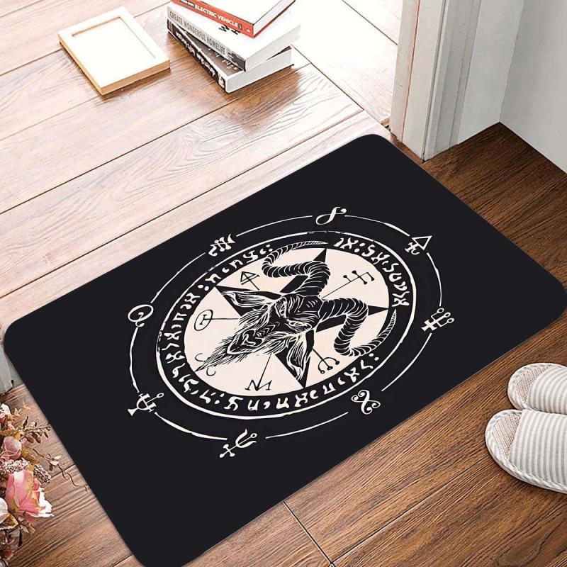 Halloween Satan Rug Waterproof Runner Mat