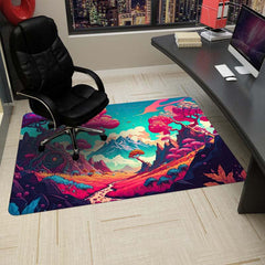 Psychedelic Valley Print Rug Machine Washable Home Decor