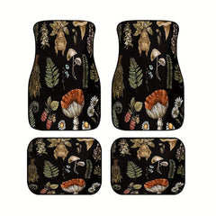 4pcs Hippie Mushroom Boho Car Mats, Perfect Gift for Daughter