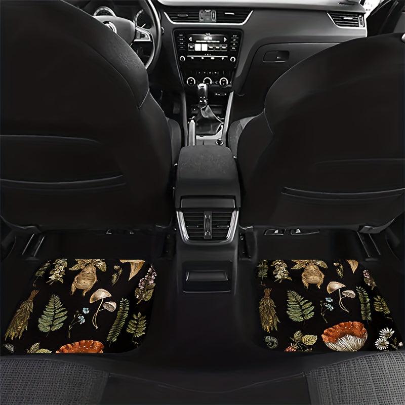4pcs Hippie Mushroom Boho Car Mats, Perfect Gift for Daughter