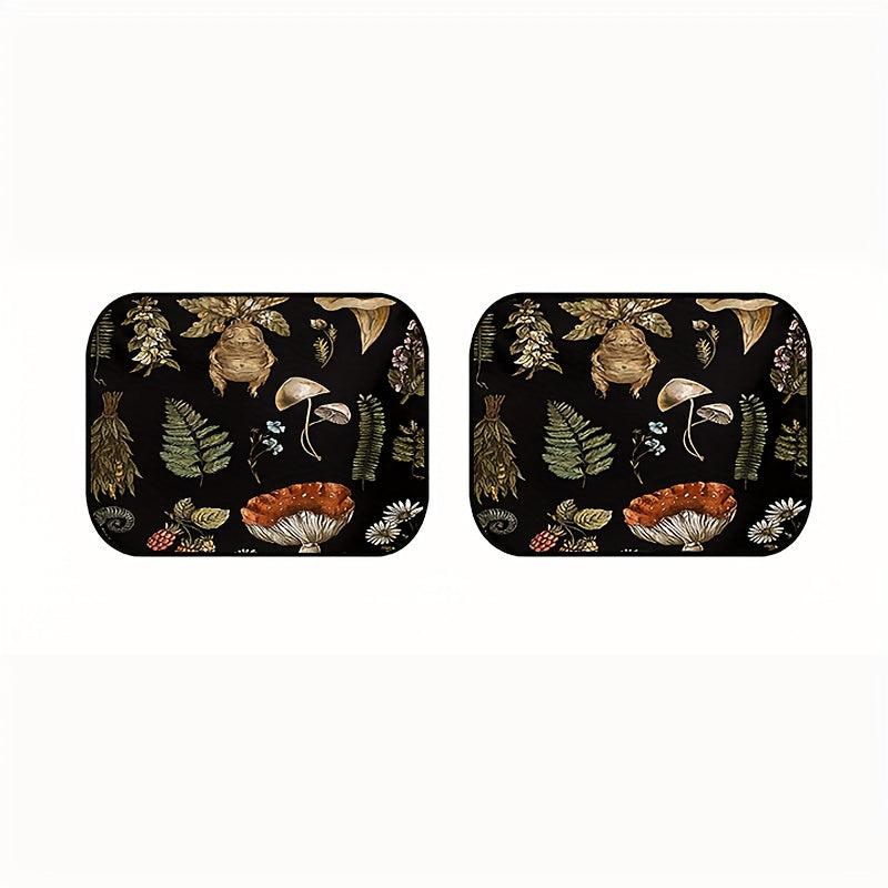 4pcs Hippie Mushroom Boho Car Mats, Perfect Gift for Daughter